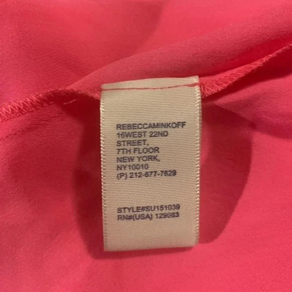 Rebecca Minkoff Belinda Pink Silk Halter Mini Dress Party Cocktail Evening - Picture 7 of 7